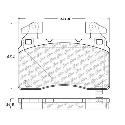 104.14741 Тормозные колодки Posi-Quiet Metallic CADILLAC, CHEVROLET, TESLA перед 