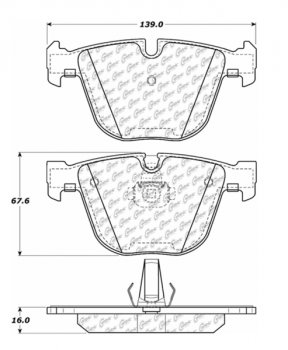 105.09193 Тормозные колодки Posi-Quiet Ceramic BMW зад. 