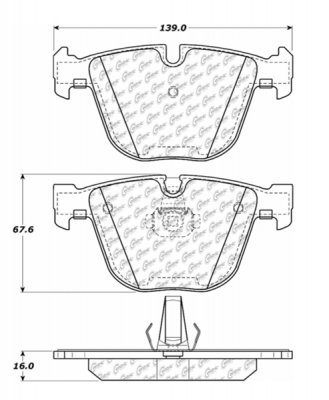 105.09193 Тормозные колодки Posi-Quiet Ceramic BMW зад. 