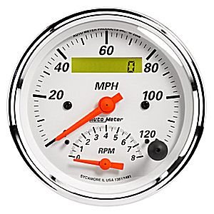 3-3/8" тахометр/сподометр COMBO 8,000 RPM/120 MPH AUTO METER #1381 Tach Speedo Combo Programmable