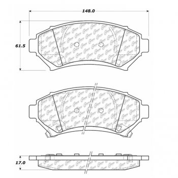 104.06990 Тормозные колодки Posi-Quiet Metallic BUICK ; BUICK/CENTURY; BUICK/LEABRE