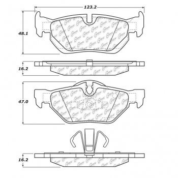 104.12670 Тормозные колодки Posi-Quiet Metallic BMW 