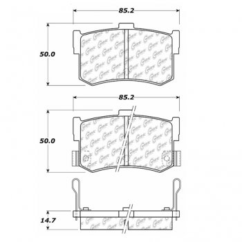 105.03420 Тормозные колодки Posi-Quiet Ceramic ACURA, HYUNDAI ; ACURA/LEGEND; HYUNDAI/SONATA