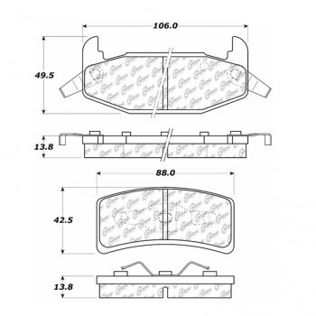 106.03770 Тормозные колодки PosiQuiet Extended Wear 
