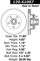 Передний тормозной диск - с перфорацией и насечками FORD PDS.61007