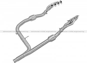 48-43003-YC Afe Power Коллектора спортивные с соединительными пайпами Y-Pipe Ford F-150 04-08 V8-5.4L с катализатором 