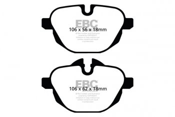 DP62047 EBC Brakes Greenstuff тормозные колодки зад BMW X3 (F25), X3 (G01), X4 (F26) выпуска 2010-2018 года