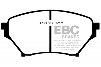 DP51452NDX EBC Brakes Bluestuff NDX Тормозные колодки передние MAZDA MX5 (Mk2) (NB) выпуска 2001-2005 года