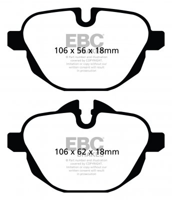 DP32047C EBC Brakes Redstuff Тормозные колодки зад. BMW 5XX, 6XX, 7XX, Z4 выпуска 2009-2020 года