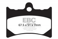 FA126HH EBC BRAKES Double-H™ тормозные колодки  ALFER 125, 250, 300; APRILIA AF1, RS, Tuono; BENELLI Devil, Spring, Tarno; BETA Euro; GILERA 125, GFR, Nordwest, Nord-West; KTM EXC, MX, MX, EXC; MOTO GUZZI 1000