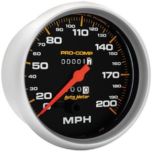5" сподометр, 200 MPH, IN- DASH, MECH, PRO-COMP AUTO METER #5156 SpeedometerMechanical