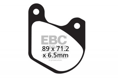FA072 EBC BRAKES Organic тормозные колодки  HARLEY DAVIDSON Twin fronts, XLH, XLCH, 1973-1983 года выпуска