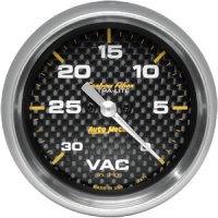 2-5/8" вакуумметр 30-0 IN. HG, FSE, CARBON FIBER AUTO METER #4871