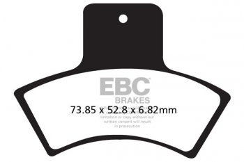 FA270TT EBC BRAKES Organic тормозные колодки  LINHAI Goon, Muddy; POLARIS 250, 325, 330, 335, 400, 425, 500, 455cc; QUADZILLA 300, 320, 500, CUV, CVT, Quadzilla, QZ 1998-2011 года выпуска