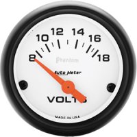 2" Вольтметр, 8-18 VOLTS SSE, PHANTOM AUTO METER #5791