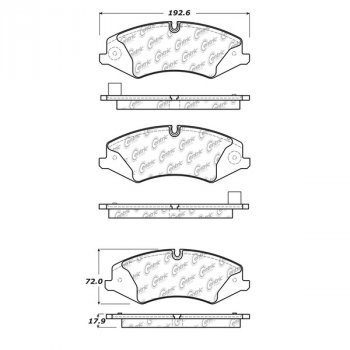 104.14790 Тормозные колодки Posi-Quiet Metallic LAND ROVER, PEUGEOT перед 