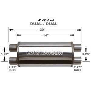 14385 Magnaflow Глушитель прямоточный 14" Body 