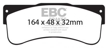 DPX2058 EBC Brakes Ultimax2 Тормозные колодки передние DAIHATSU Materia, Sirion выпуска 2007-2023 года