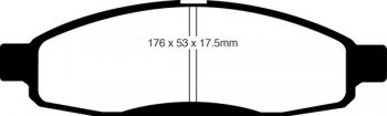 DP71776 EBC Brakes Greenstuff Тормозные колодки INFINITI QX56 INFINITI QX56 2005 and up, NISSAN Armada 2005 and up, NISSAN Titan 2005 thru 2007