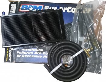 70255 B&M Racing радиатор АКПП (серия SuperCooler) 280х146х19мм