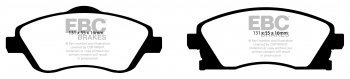 DP21476 EBC Brakes Greenstuff тормозные колодки передние HOLDEN Barina; OPEL Combo Tour, Corsa, Meriva, Tigra; VAUXHALL Corsa (C), Meriva, Tigra для машин выпуска 2000-2011 года