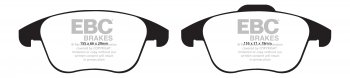 DP21997 EBC Brakes Greenstuff тормозные колодки перед. SEAT Alhambra; VOLKSWAGEN Sharan, Tiguan выпуска 2007-2020 года