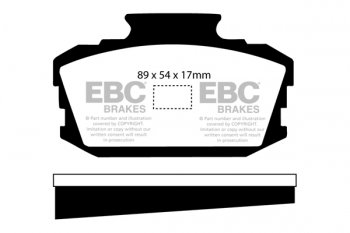 DP129 EBC Brakes Ultimax2 Тормозные колодки перед  DATSUN 1600, 1800, Bluebird, Violet; NISSAN 1600, 1800, Bluebird, Violet выпуска 1967-1975 года