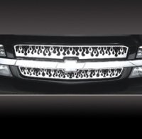 Решетка радиатораl Insert: 2003-2005 Chevrolet Pick Up Full Size, 2004-2005 Chevrolet Avalanche; without body cladding; Flame Решетка радиатораl Insert; sta