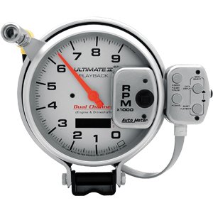 5" тахометр, 9,000 RPM, PRO- COMP ULTIMATE, 2-CHANNEL AUTO METER #6884 TachometerDual Channel Playback
