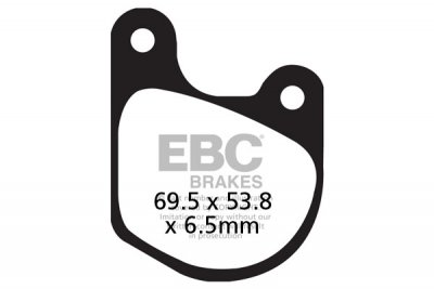 FA071 EBC BRAKES Organic тормозные колодки  HARLEY DAVIDSON FXWG, FXSB, Twin fronts 1978-1983 года выпуска