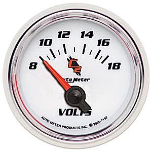 2-1/16" Вольтметр, 8-18V SSE, C2 AUTO METER #7192 Voltmeter