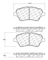 105.17300 Тормозные колодки Posi-Quiet Ceramic FORD