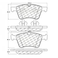104.12720 Тормозные колодки Posi-Quiet Metallic MERCEDES-BENZ