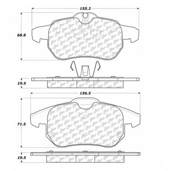 105.09720 Тормозные колодки Posi-Quiet Ceramic SAAB 