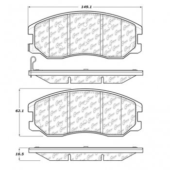 105.12640 Тормозные колодки Posi-Quiet Ceramic CHEVROLET, SATURN, SUZUKI 