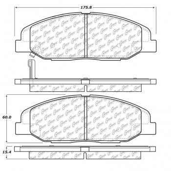 106.13320 Тормозные колодки PosiQuiet Extended Wear CADILLAC ; CADILLAC/CTS