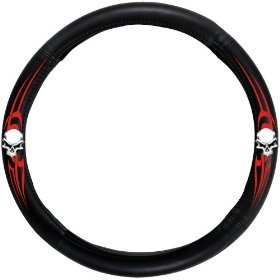 чехол на руль - Genuine Leather with Tribal Skull Graphics 