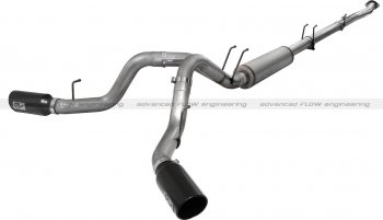 49-43066-B Afe Power Выхлопная система от Down-Pipe (DP-Back) 4.0" DP-Back Ford Dsl Trk 11-14 V8-6.7L насадки черные 