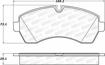 308.12680  StopTech Street Тормозные колодки Freightliner, Mercedes-Benz, Volkswagen Передние