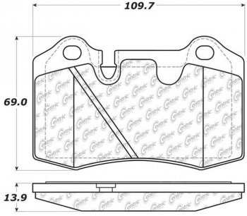 104.11660 Тормозные колодки Posi-Quiet Metallic MASERATI зад. 