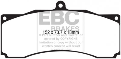 DPX2069 EBC Brakes Ultimax2 Тормозные колодки зад BMW 1 Series, 1  Coupe, 1, 1  Convertible, 3 xDrive, 3 xDrive, 3 xDrive выпуска 2007 — 2013 года