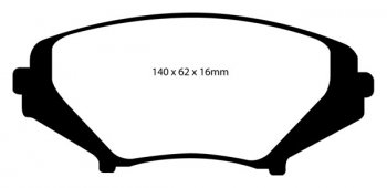 DP21665 EBC Brakes Greenstuff Тормозные колодки MAZDA RX8 MAZDA RX8 (Sports Susp) 2003 and up; MAZDA RX8 (Std Susp) 2003 and up