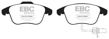 DP21998 EBC Brakes Greenstuff тормозные колодки передние AUDI A4 (B8), A5 для машин выпуска 2007-2017 года