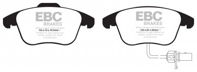 DP31998C EBC Brakes Redstuff Тормозные колодки AUDI A4, A5 выпуска 2007-2017 года