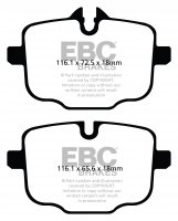 DP32089C EBC Brakes Redstuff Тормозные колодки зад. BMW 5XX, 6XX, 7XX, 8XX, M5, M6, M6 Gran Coupe