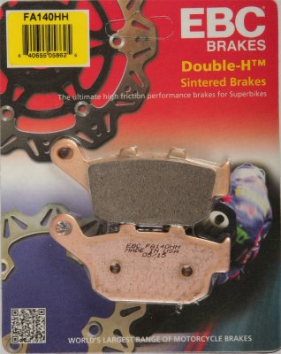FA140HH EBC BRAKES Double-H™ тормозные колодки BUELL, HONDA, KAWASAKI, SINNIS, SUZUKI, TRIUMPH, YAMAHA 1987-2012 года выпуска