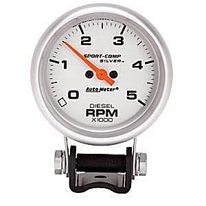2-5/8" тахометр, 5,000 RPM, DIESEL AUTO METER #3788 TachometerMini-Diesel/Sport-Comp