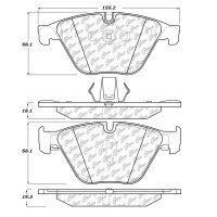 104.15050 Тормозные колодки Posi-Quiet Metallic BMW перед