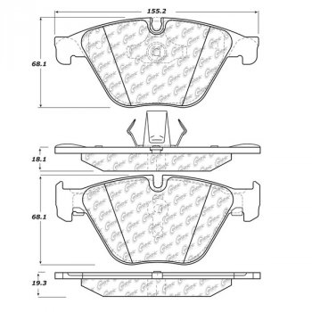 104.15050 Тормозные колодки Posi-Quiet Metallic BMW перед 