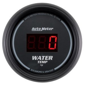 2-1/16" датчик температура воды, 0- 340`F, DIGITAL, BLACK AUTO METER #6337 Water Temperature